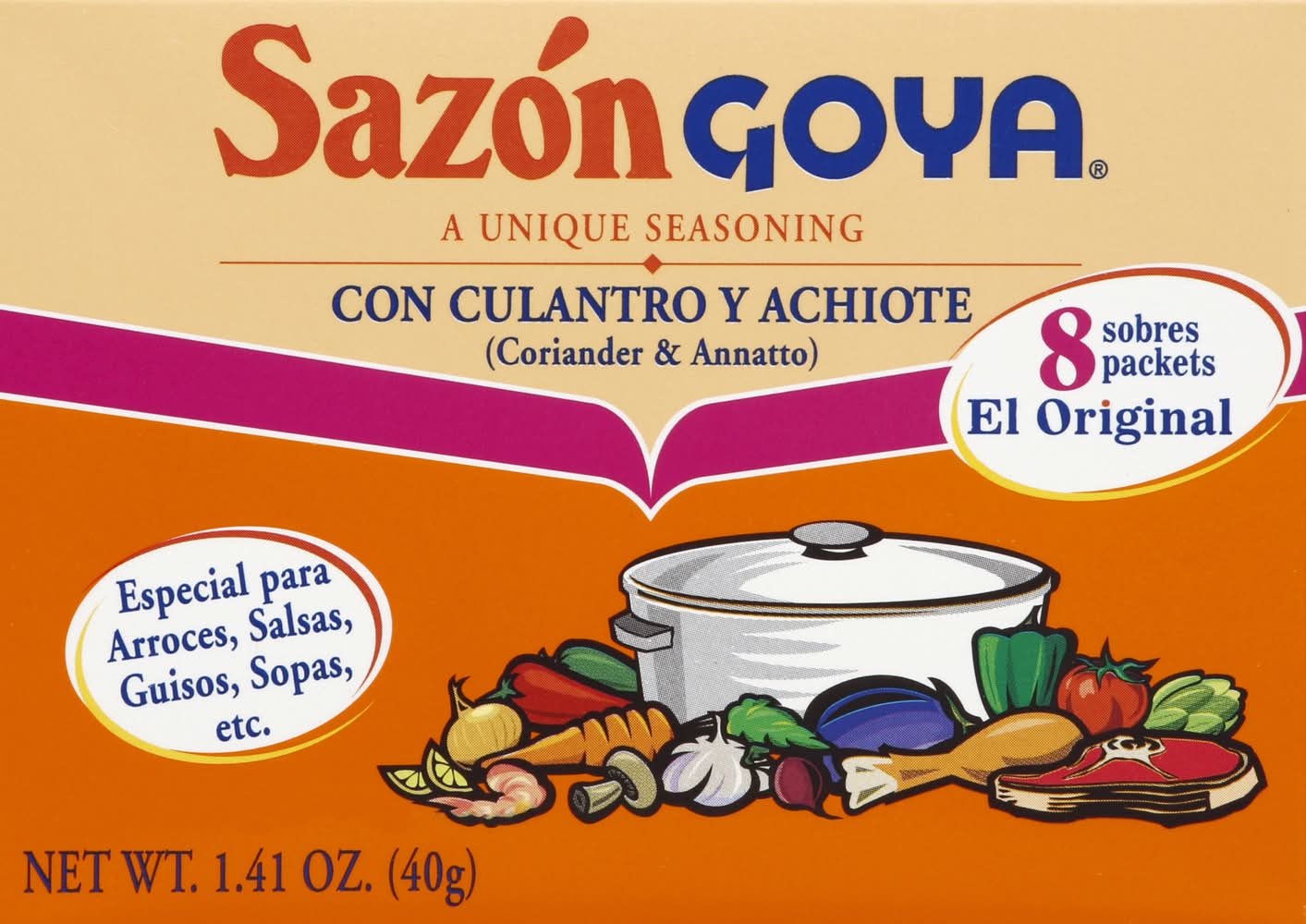Sazón Coriander & Annatto Seasoning (1.41 oz, 8 ct)