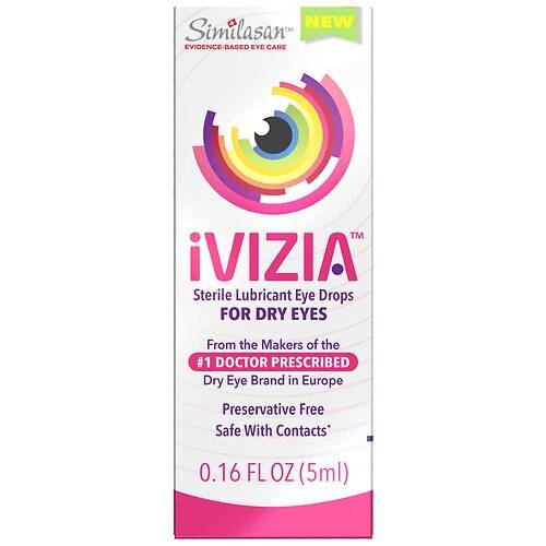IVIZIA iVizia Sterile Lubricant Eye Drops for Dry Eye Relief - 0.16 fl oz