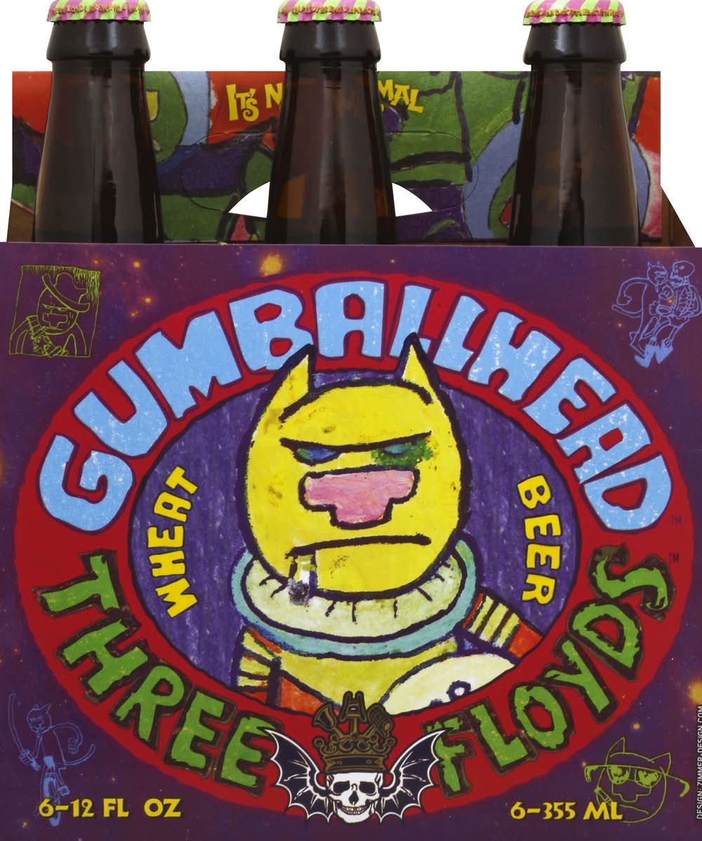 3 Floyds Gumballhead Wheat Ale Beer (6 x 12 fl oz)