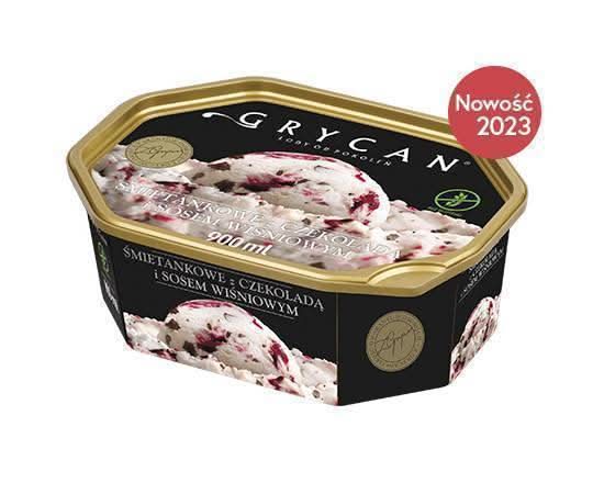 Lody Grycan Śmietankowe z Czekoladą i Sosem Wiśniowym (900 ml)