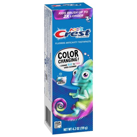 Crest Kid's Advanced Fluoride Toothpaste Bubblegum Flavor