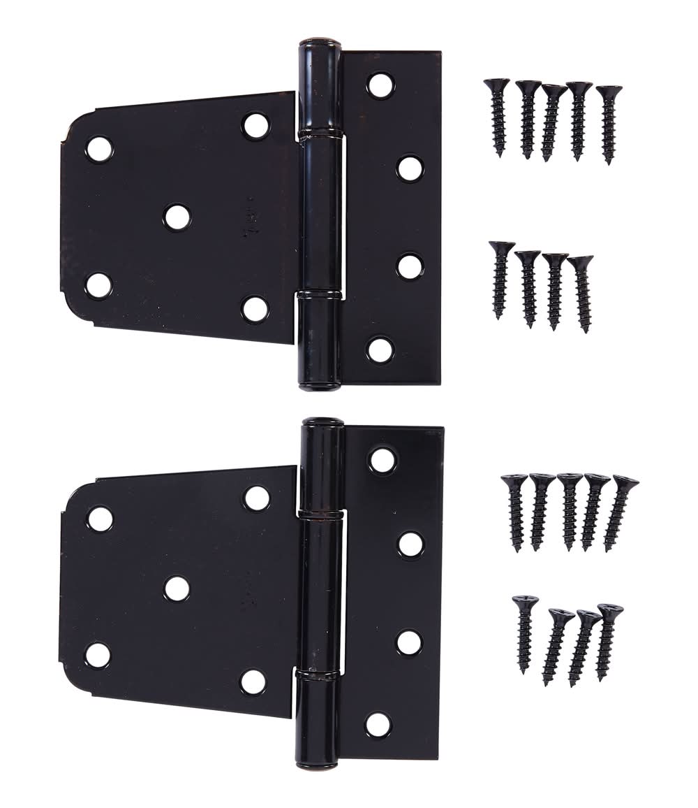 National Hardware 2 -Pack 3-1/2-in Black Gate hinge