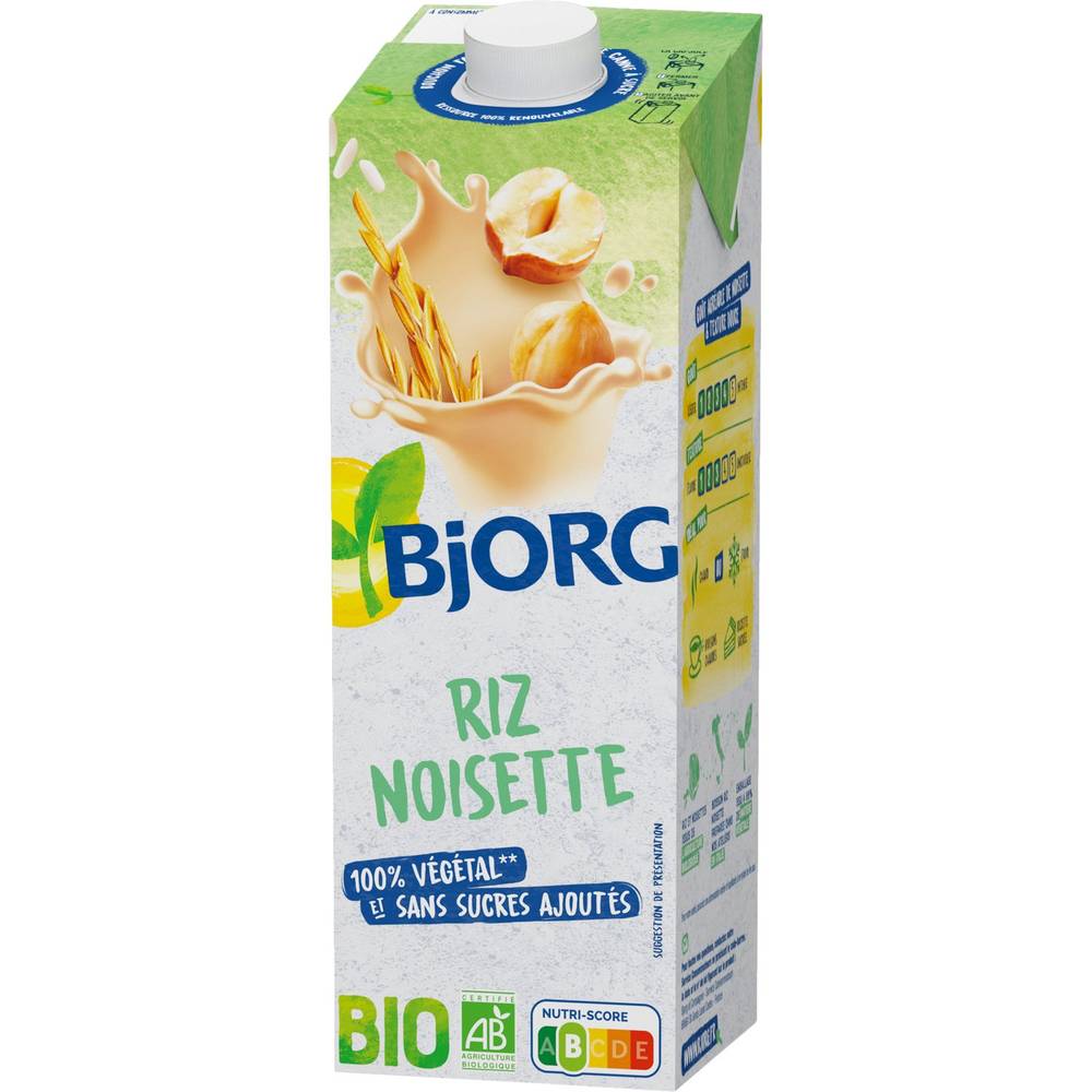 Bjorg - -Boisson végétal riz noisette bio (1 L)