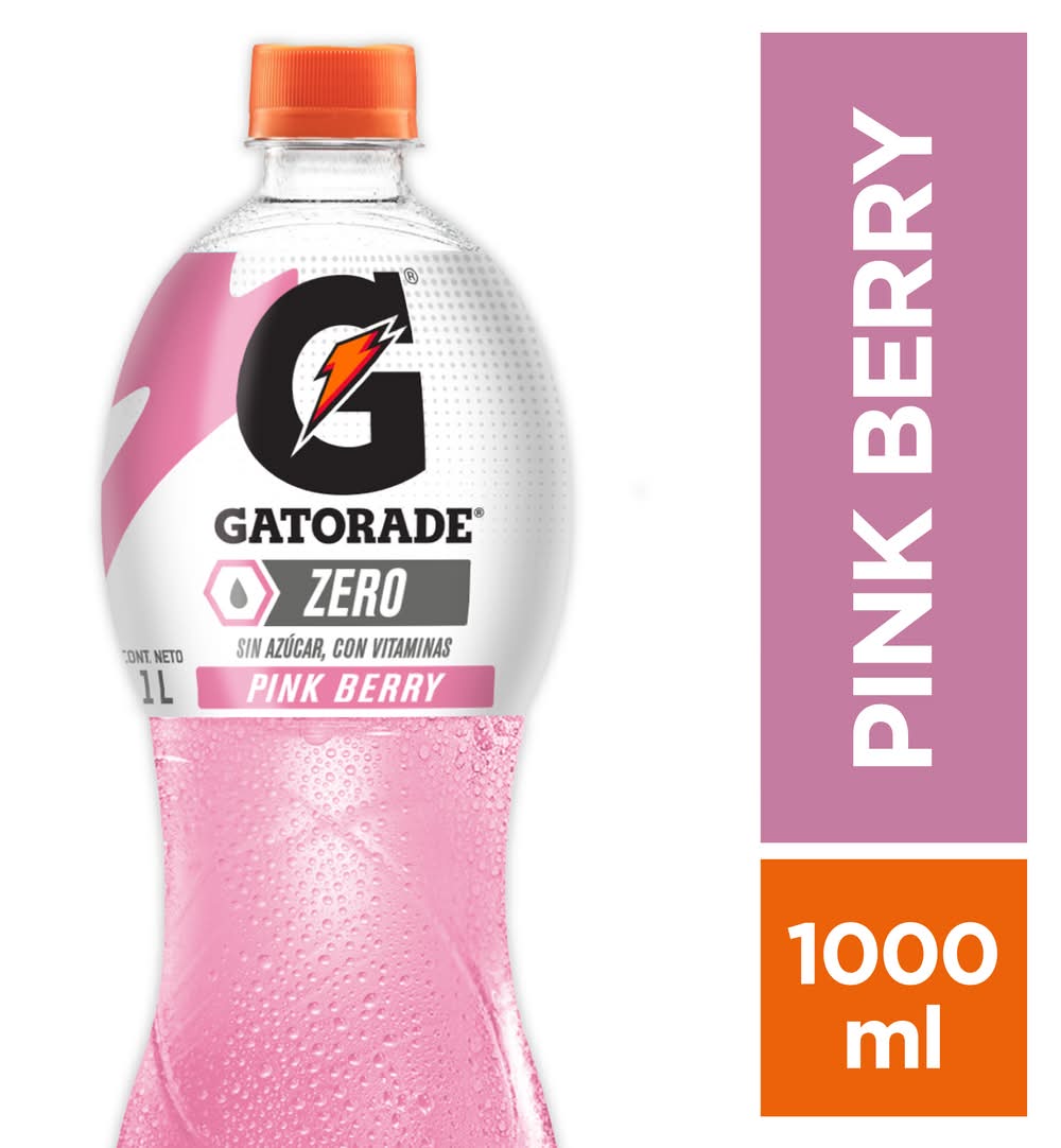 Gatorade · Zero bebida isotónica con vitaminas - Pink Berry (1 L)