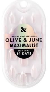 Olive & June Maximalist Instant Mani Press Ons Fake Nails Set, Sharp French