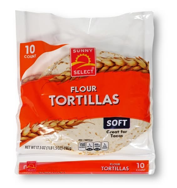 Sunny Select Soft Flour Tortillas (17.5 oz, 10 ct)