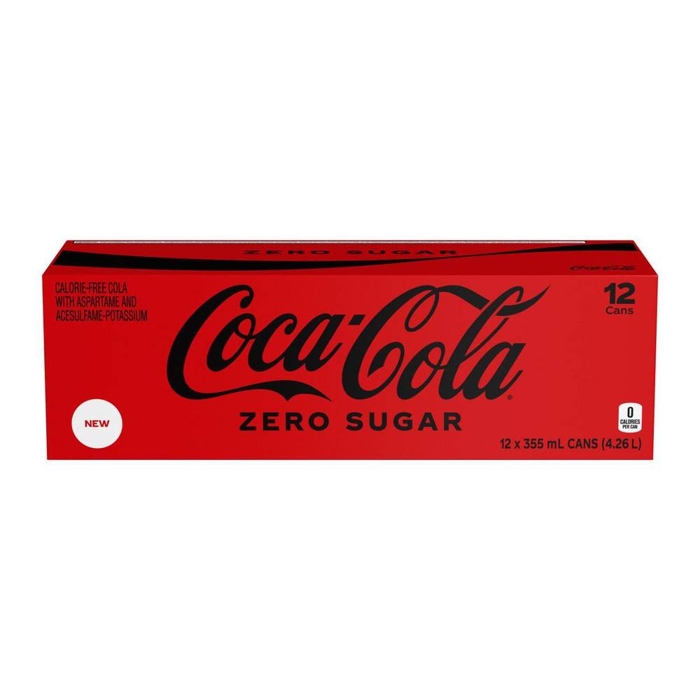 Coca-cola  zero sugar soft drink (12 x 355 ml)