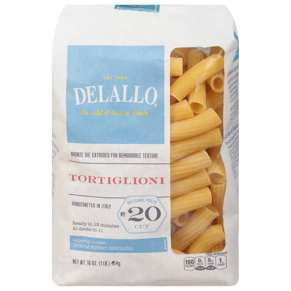 DeLallo Tortiglioni Pasta No 20 (16 oz)