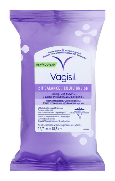 Vagisil Linget.Équilibre Ph 20Un - Vagisil Ph Balance Wipe 20