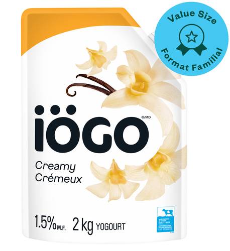Iögo yaourt crémeux 1.5% m.g. - creamy yogurt 1.5% m.f. (vanille)
