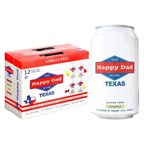 Happy Dad Texas Hard Seltzer, Assorted (12 x 12 fl oz)