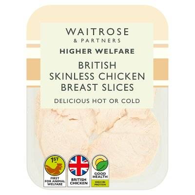  Waitrose & Partners British Cooked Chicken Skinless Breast Slices