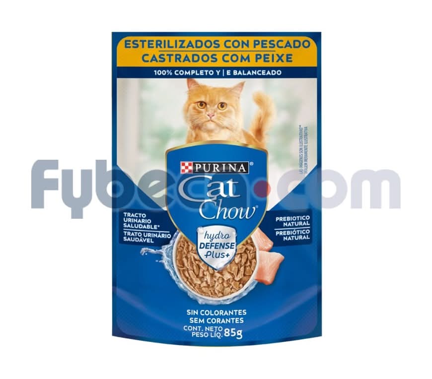 Alimento Humedo Cat Chow Esterilizados Pescado 15X85Gr