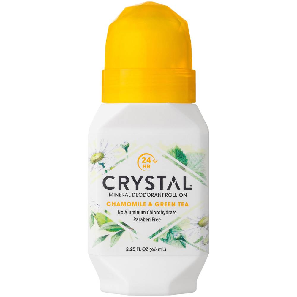 Mineral Deodorant Roll-On - No Aluminum Chlorohydrate - Chamomile & Green Tea (2.25 Fluid Ounces)