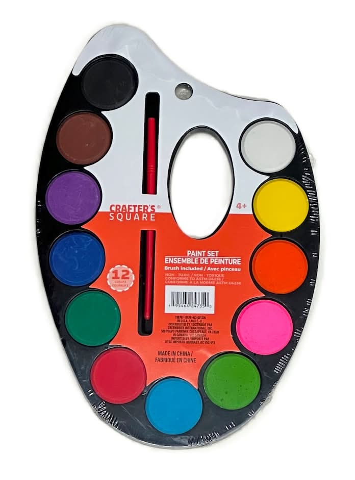 Crafter's Square Watercolor Paint Palette Sets (13 ct)