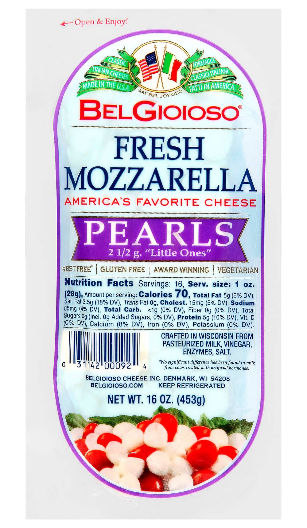 BelGioioso Fresh Mozzarella Pearls (16 oz)