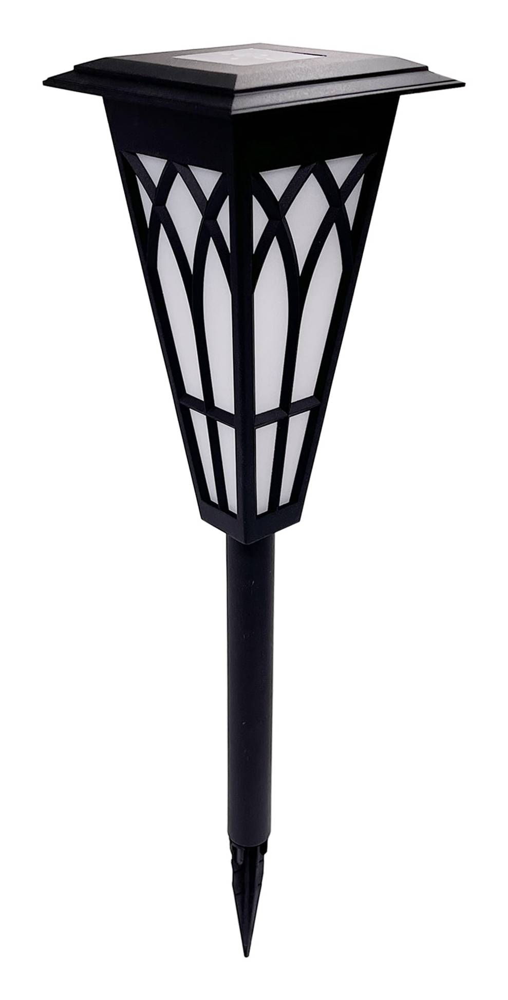 Harbor Breeze Flicker Flame Light Black Solar LED Outdoor Path Light ( 3500-K ) | QS461P-H8C-BK-T9