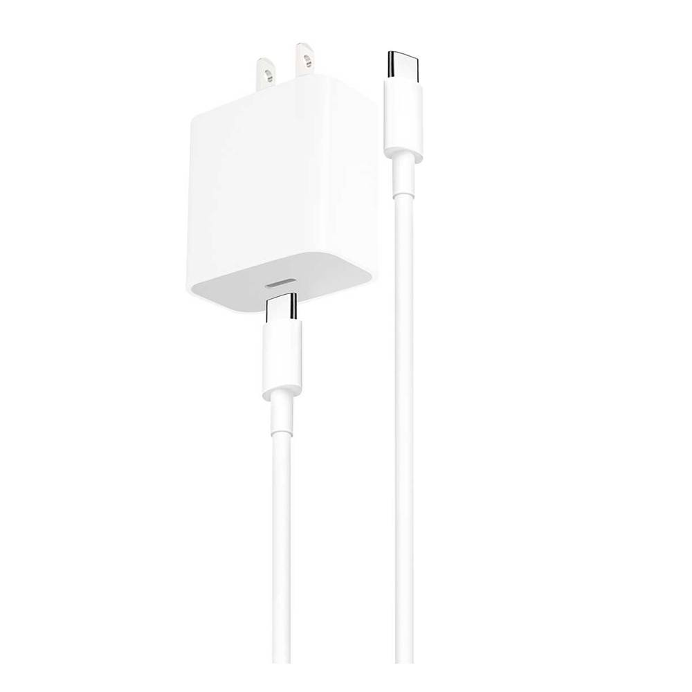 Cargador Y Cable Unlock Pd 20W Tipo C  Blanco