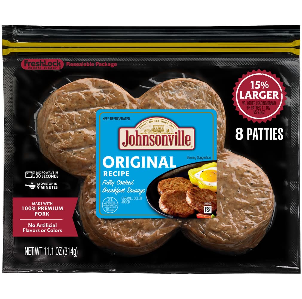 Johnsonville Original Fully Cooked Breakfast Sausage Patties (11.1 oz)