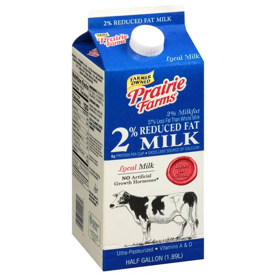 Prairie Farms Reduced Fat Milk Carton(0.5 Gl) (0.5 gal)