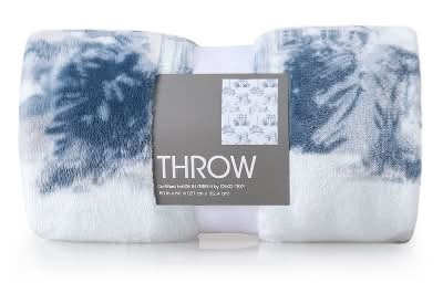 Novelty Recycled Plush Throw Blanket, 50x60 in, Printed Paris