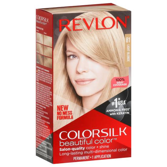 Revlon Beautiful Color Colorsilk Light Blonde 81 Permanent Hair Color