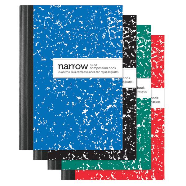 Office Depot Mini Marble Assorted Colors Narrow Ruled Composition Books