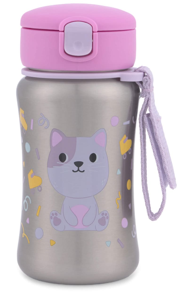 Besties Squad Stainless Steel Straw Bottle - Cleo Cat - Cat - One Size