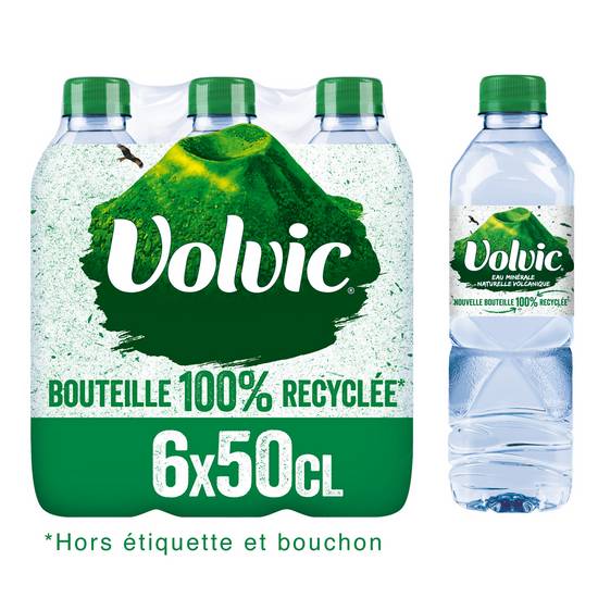Volvic - Eau minérale naturelle (6 pièces, 500 ml)
