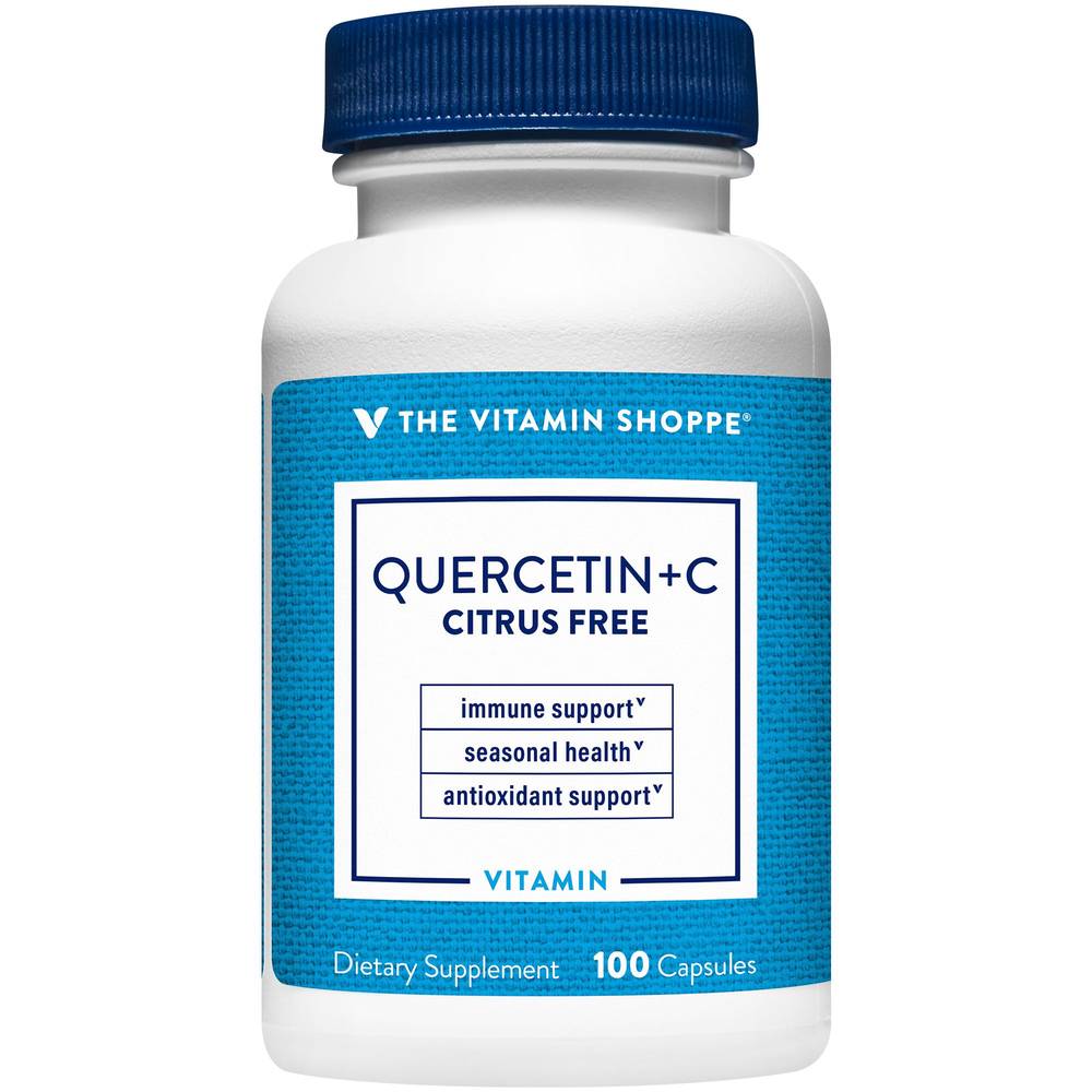 The Vitamin Shoppe Quercetin + C - Provides Seasonal, Immune & Antioxidant Support (100 ct)