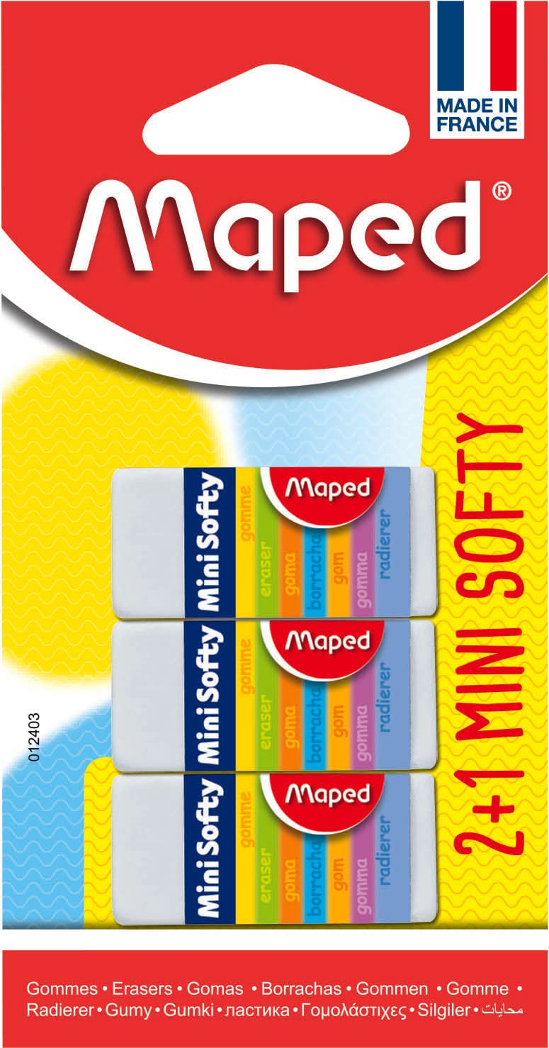 Borracha Mini Softy 3 unidades Maped