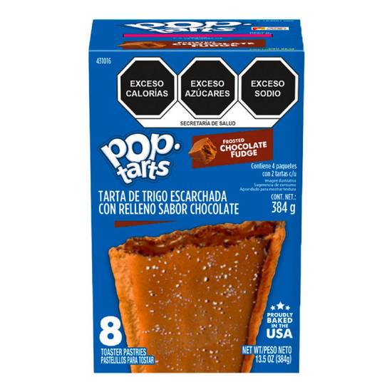 Pop-tarts barra de cereal chocolate fudge (caja 8 piezas)