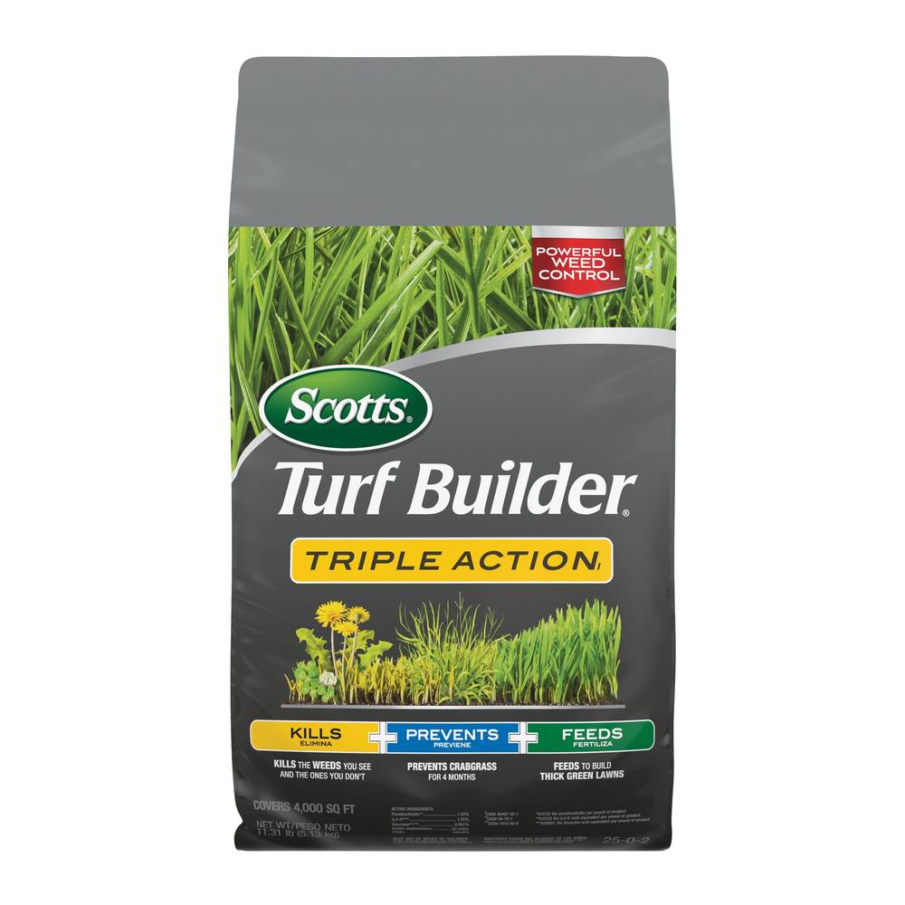 Scotts Turf Builder Triple Action1 11.31-lb 4000-sq ft 25-0-2 Weed & Feed Fertilizer | 26005