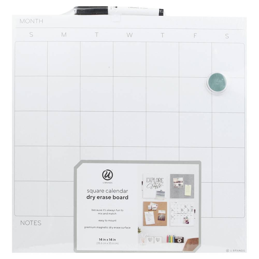 Les Produits U Square Calendar 14" X 14" Dry Erase Board (1 ct)