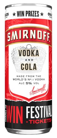 Smirnoff Vodka and Cola (0.25L)
