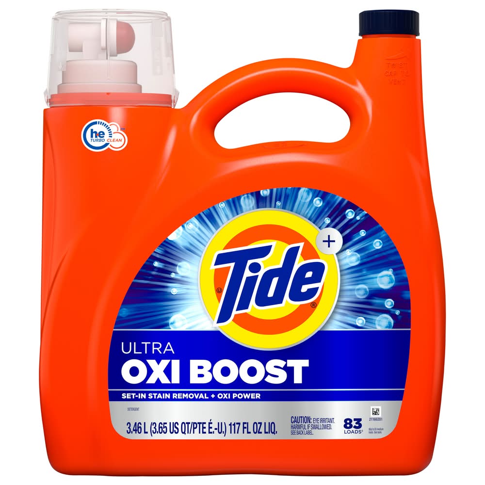 Tide Ultra Oxi Boost Liquid Laundry Detergent 83 Loads (117 fl oz)