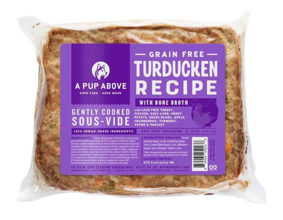 A Pup Above Gently Cooked Turducken Recipe With Bone Broth Dog Food (1 lbs)