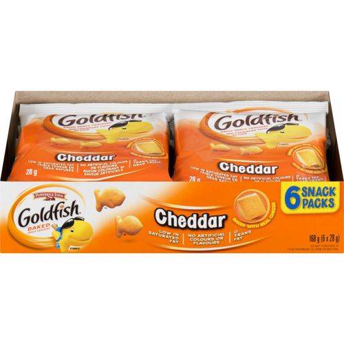 Goldfish collations au cheddar (6 unité, 28 g) - cheddar baked snack crackers (6 ct, 28 g)