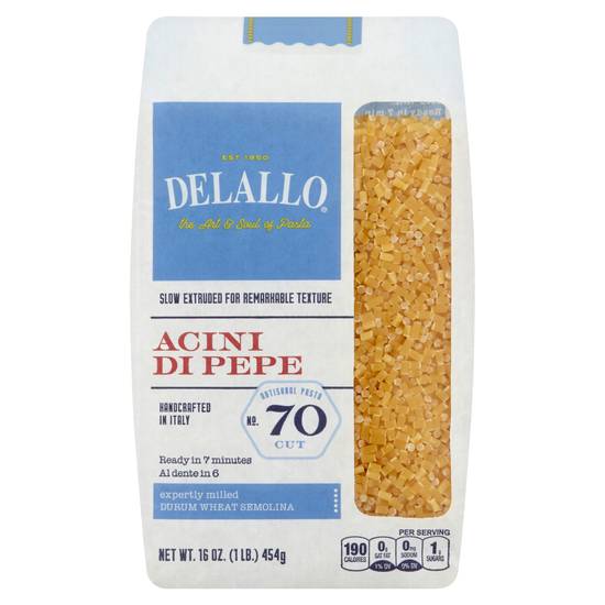 Delallo Acini Di Pepe Cut Pasta No. 70