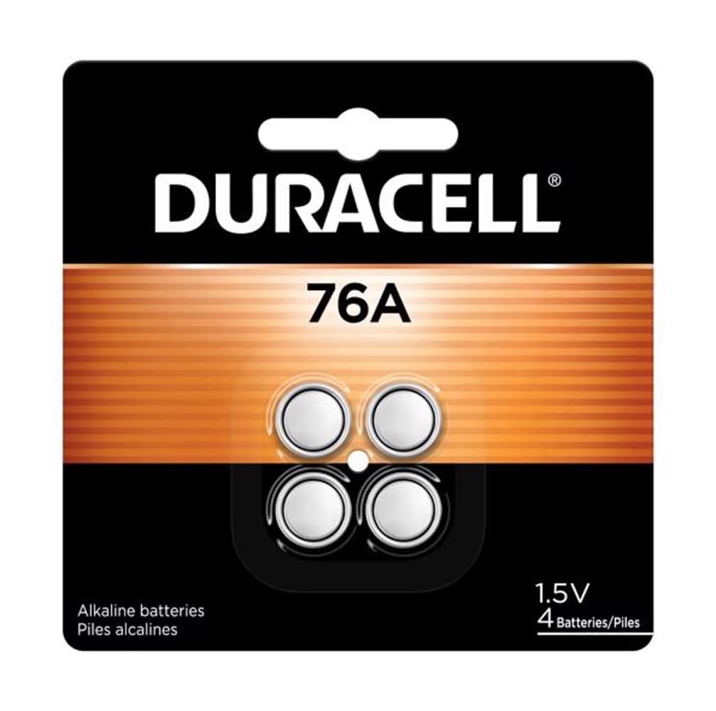 Duracell Alkaline 76A Lr44 1.5 V 0.11 Mah Medical Battery 4 Pk