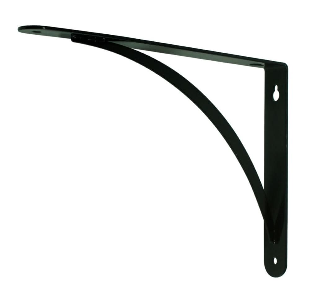 Style Selections 9.06-in L x 0.98-in W x 6.54-in D Matte Black Shelf bracket