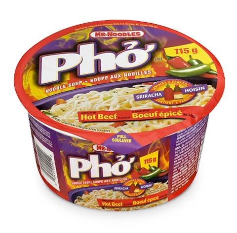 Mr. Noodles Instant Hot Beef Flavoured Noodle Pho Soup (115 g)