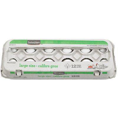 Selection oeufs gros (12 oeufs) - large eggs (12 ct)