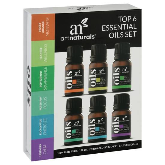 Artnaturals Therapeutic Grade Aromatherapy Essential Oil Gift Set (6 ct )