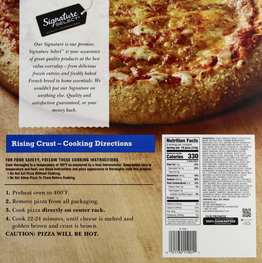 Shurfine Rising Crust Signature Select Rising Crust Pizza, Five Cheese (29 oz) | Delivery ...