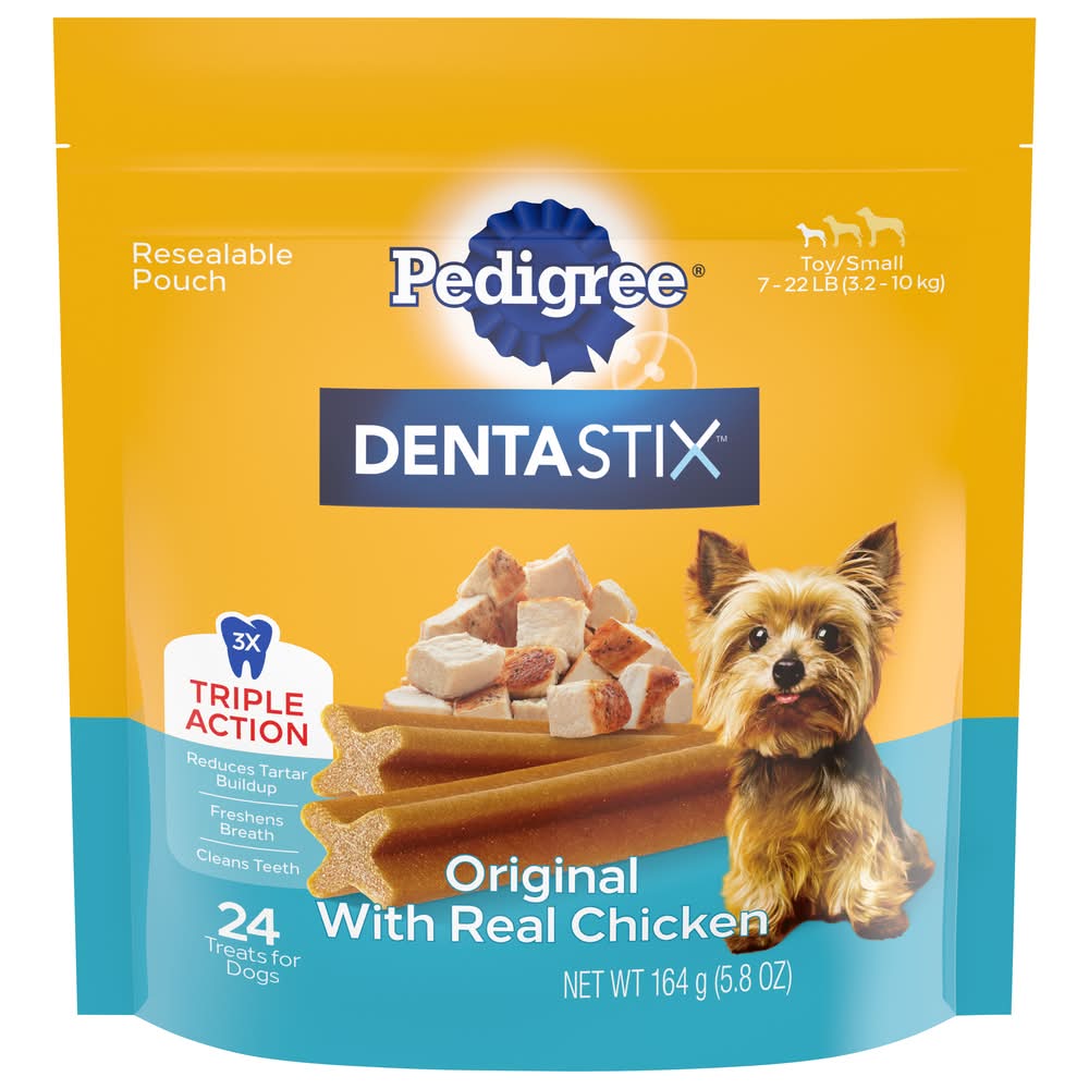 Pedigree Dentastix Original With Real Chicken Treats For Small Dogs (0.5 oz)