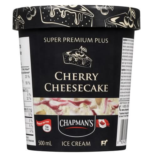 Chapman's Super Premium Plus Ice Cream, Cherry Cheesecake (500 ml)