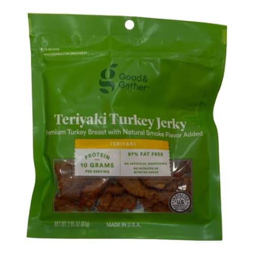 Good & Gather Teriyaki Turkey Jerky, Smoke (2.85 oz)