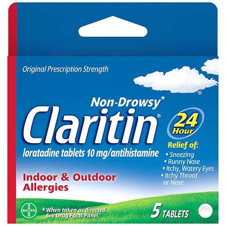 Claritin Non-Drowsy Indoor & Outdoor Allergy Tablets - 5.0 ea