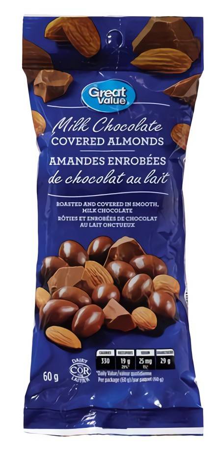 Great Value Milk Chocolate Covered Almonds (60 g)